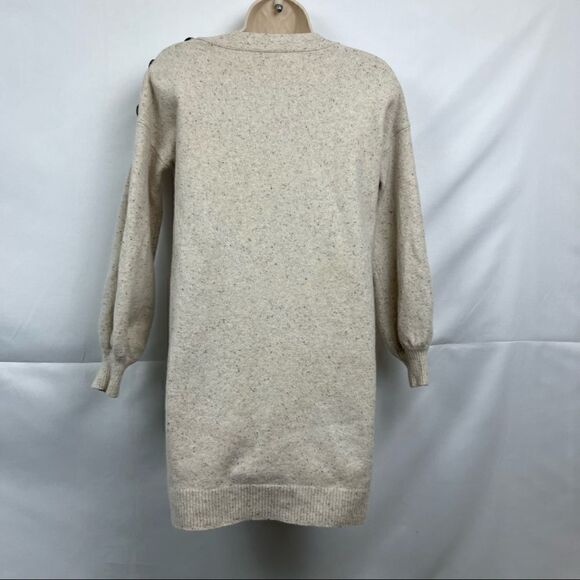 Madewell Oatmeal Sift Wool Sweater Dress - Picture 10 of 16